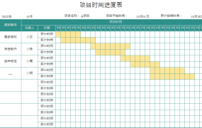 项目时间进度表