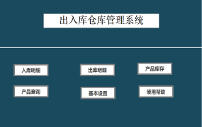 深蓝色简约出入库仓库管理系统1007