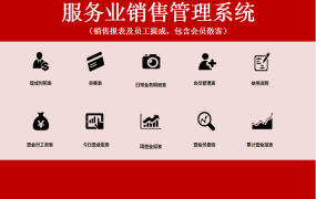 excel实现的服务业销售管理系统【1415】