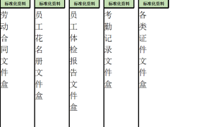 档案盒标签excel模板样式24