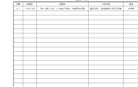 物业保安巡逻表excel模板