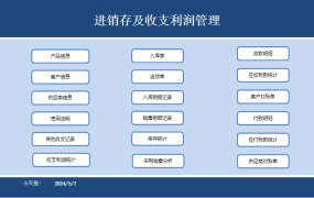 Excel进销存收支利润管理系统自动库存更新收支利润一键明【10531】