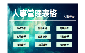 Excel人事管理系统，全套人事报表，完整表格设计，轻松工作
