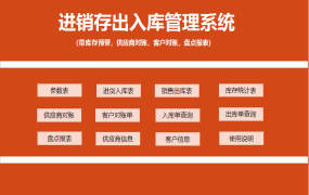 Excel模版：进销存系统，库存预警自动化，统计盘点无忧【11334】