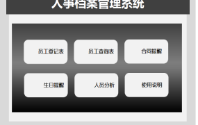 Excel模版：人事管理系统，生日合同提醒，智能结构统计，一键信息查询【11293】