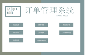 Excel订单管理系统，弹窗录入，函数统计进度，收款查询一键操作