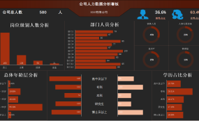 Excel公司人力数据分析看板,自动数据多图表动态展示,快捷轻松