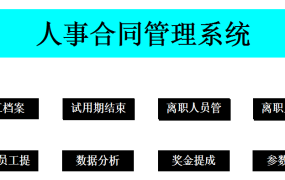 【人事管理】Excel人事合同管理系统，全函数设计，自动结构分析