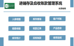 超实用进销存套表，自带应收账款统计，全自动库存简单不卡手