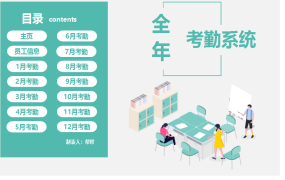 超实用年度考勤系统，下拉菜单选择，函数汇总，自带年假管理