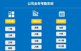 全函数自动化考勤系统，万年历自动统计，年度汇总超轻松【11384】