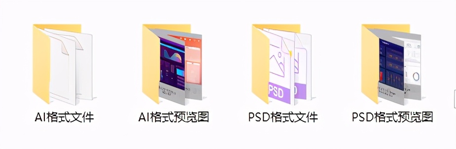 可视化界面素材，82套AI&PSD源文件，高清图表修改套用