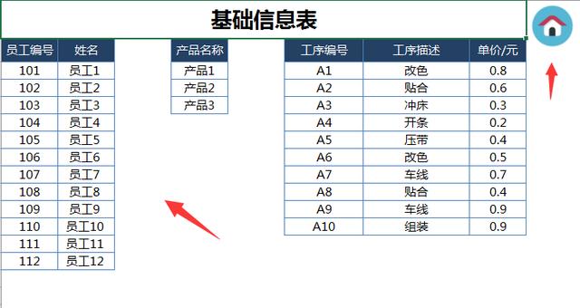 Excel计件工资管理系统，自动公司汇总，工序多条件查询超好用