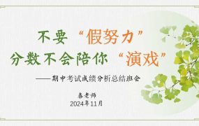 期中考试成绩分析总结班会