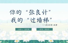 【带讲稿】你的“张良计”我的“过墙梯”